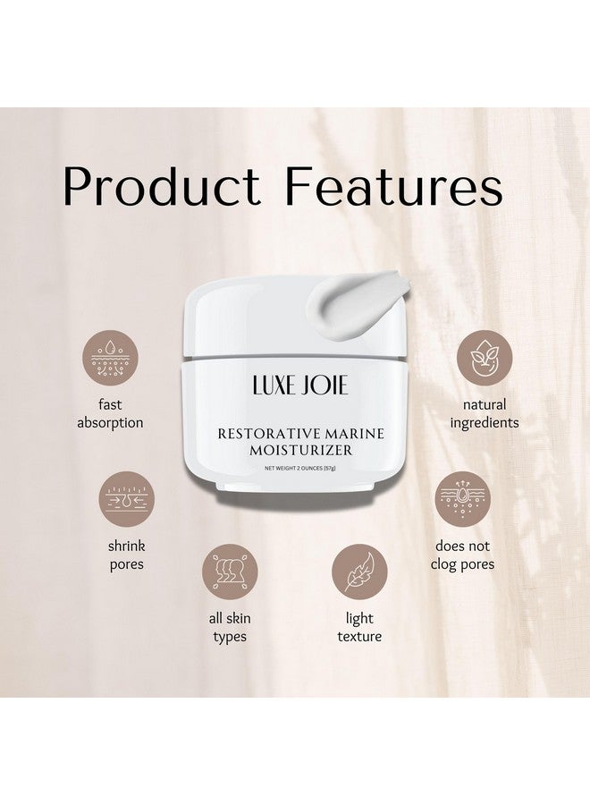LuxeJoie Restorative Marine Moisturizer, 2 Ounces, Face Cream - Image 3