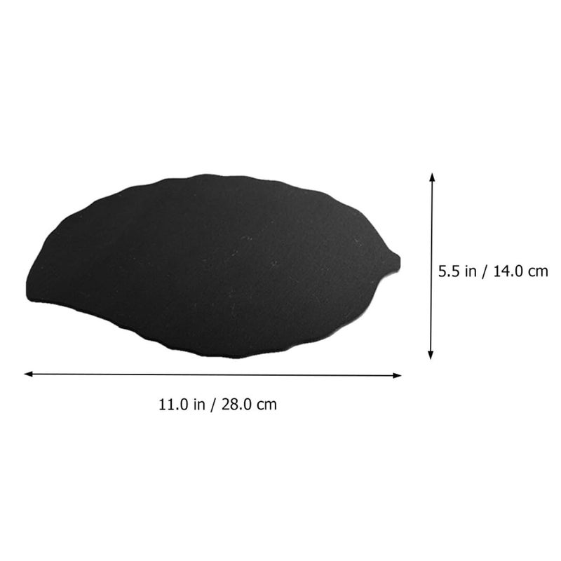 حجر صخرة ورقة سوشي حلوى طبق 28x14 سم طبق تقديم مطبخ متعدد الأغراض - Image 3