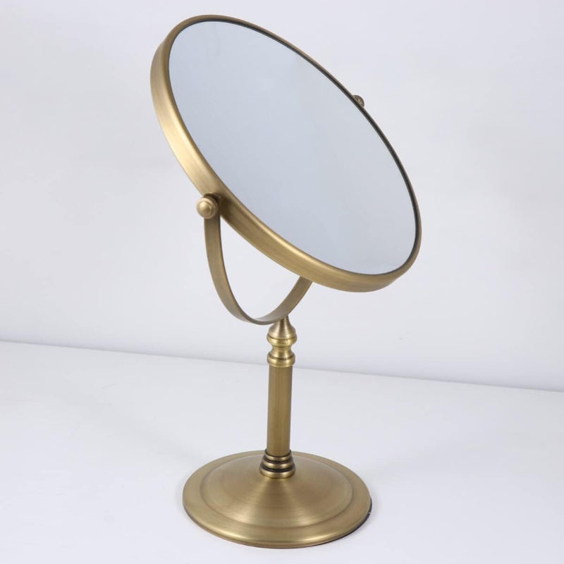 Cosmetic Mirror, Tabletop Vanity Mirror Round Makeup Mirror Magnifying Mirror (8inch, 7X Magnifying, Antique) - Image 5