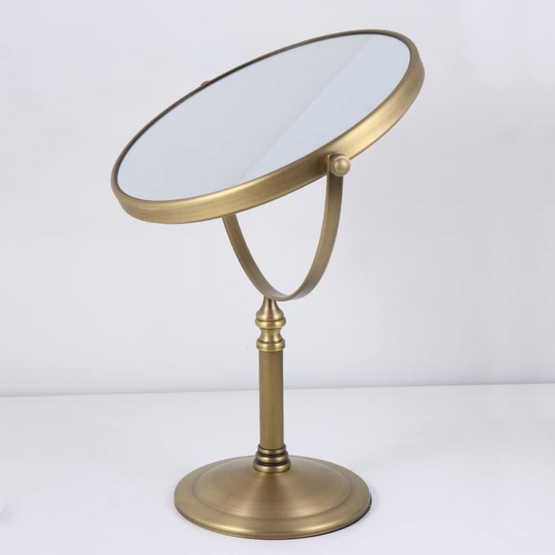 Cosmetic Mirror, Tabletop Vanity Mirror Round Makeup Mirror Magnifying Mirror (8inch, 7X Magnifying, Antique) - Image 4