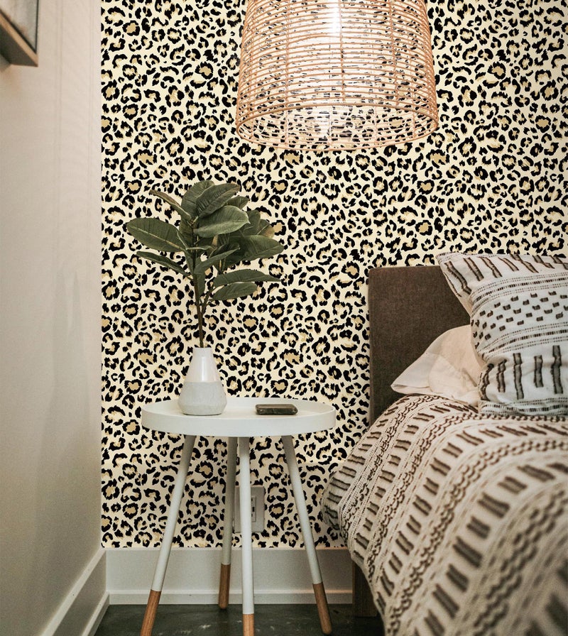 Naphite Leopard Wallpaper Cheetah Print Self Adhesive Wallpaper 78.7inL17.3inW Vintage Contact Paper for Cabinets Liners Waterproof Bathroom Funky Room Decor Removable Brown Cheetah Contact Paper - Image 3