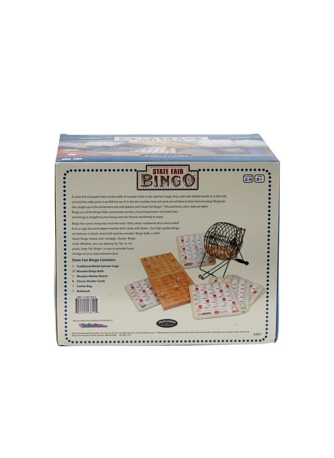 Front Porch Classics - State Fair Bingo Deluxe Edition - Craftsmanship For An Authentic Retro-Style Experience - Intergenerational Fun For Friends And Family, 10X11X14 In - Image 1