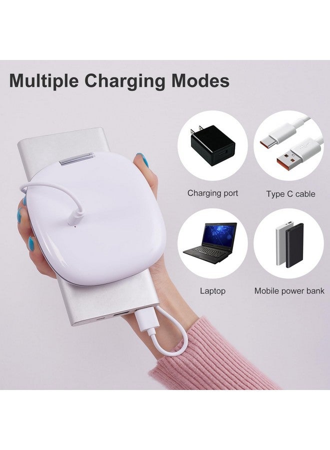 Mocado Compact Led Magnifying Travel Makeupmirror4 Inches 1X10X Magnification Small Hand Pocket Dimmable Double Sided Usb Rechargeable Touch Screen Portable Tabletop Cosmetic (White) - Image 5