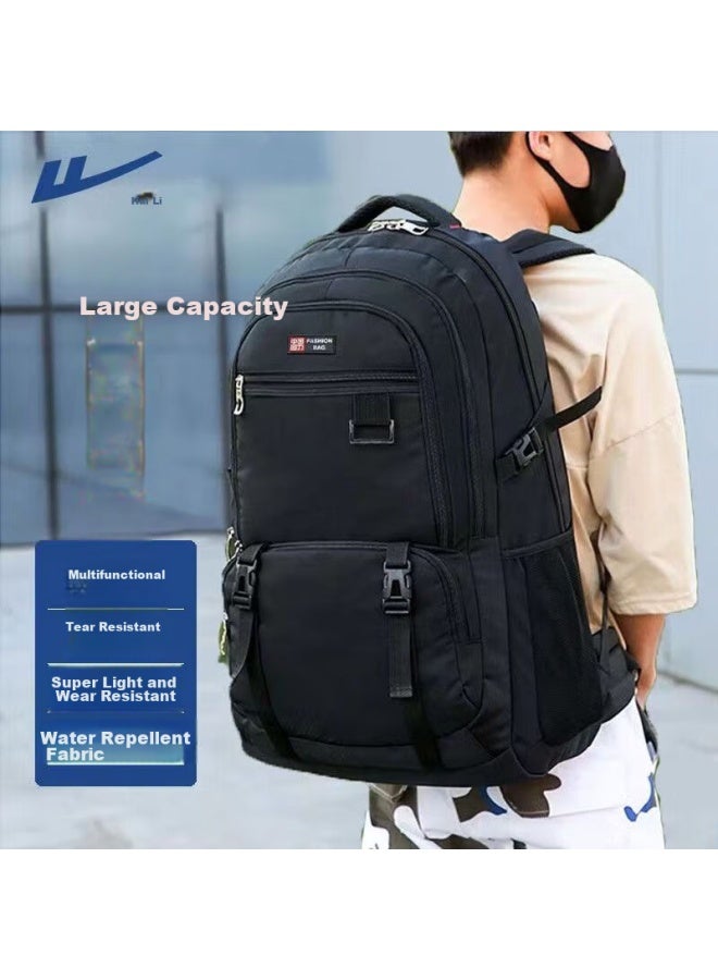 Pull Back Warrior Backpack For Men, Large Capacity, Outdoor Hiking Bag, Fashionable Travel Bag, Business Short-trip Luggage Bag, School Bag - Image 1
