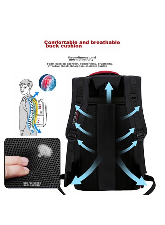Pull Back Warrior Backpack For Men, Large Capacity, Outdoor Hiking Bag, Fashionable Travel Bag, Business Short-trip Luggage Bag, School Bag - Image 5