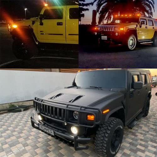 TOTMOX 14 Pack Hummer H2 Cab Roof Lamps Compatible with 2003-2009 Hummer H2 and H2 SUT Top Clearance LED Side Marker Light Kit Front Rear Amber/Red Cab Roof Lamps Replacement - Image 5