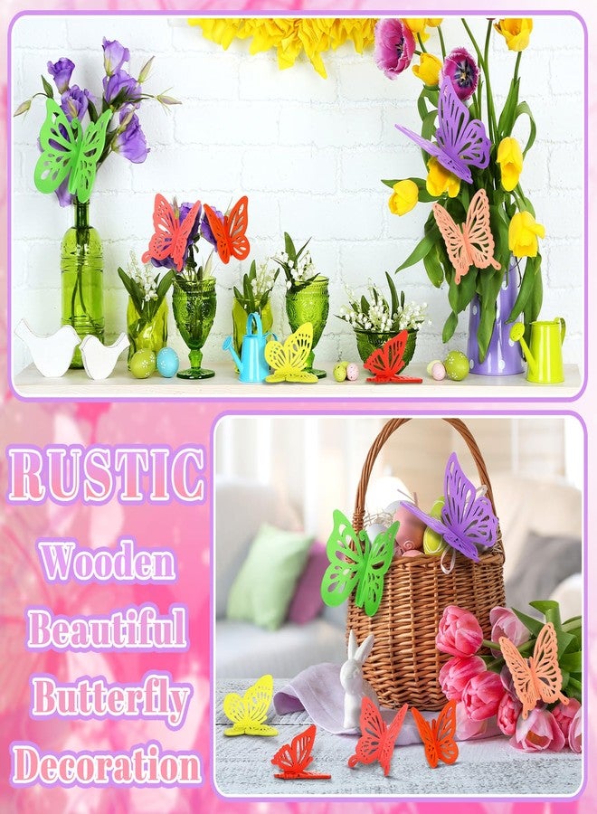 Vercraft 12 Sets Spring Butterfly Centerpieces for Tables Butterfly Party Decoration 3D Wooden Table Decor Spring Home Decor Decorative Signs Plaques for Kitchen Tiered Tray, Shelf, Holiday - Image 4