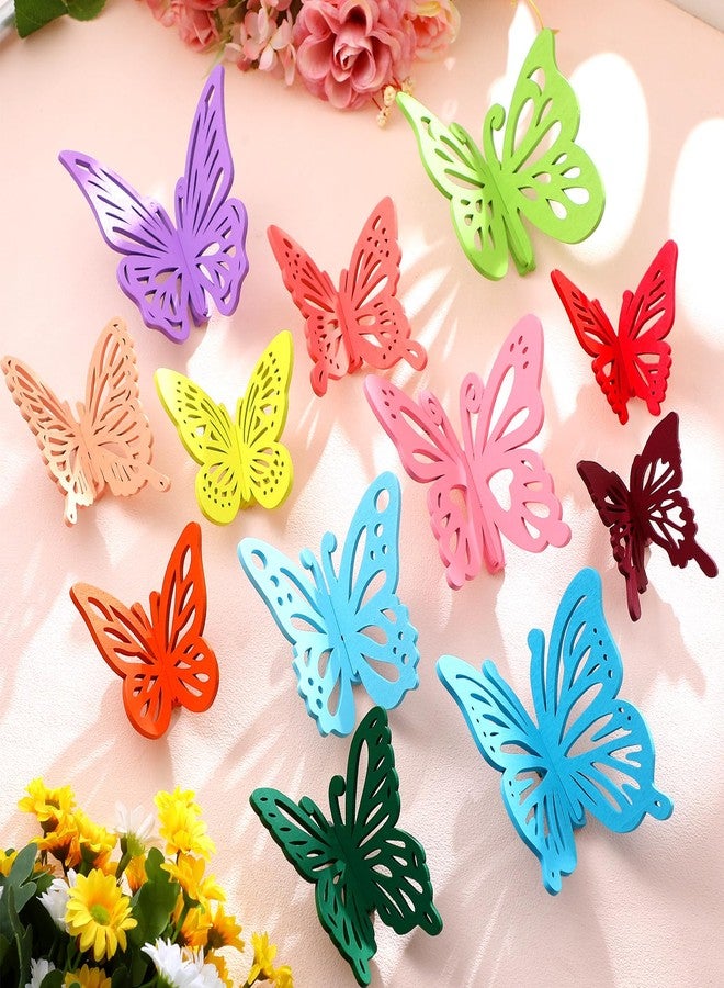 Vercraft 12 Sets Spring Butterfly Centerpieces for Tables Butterfly Party Decoration 3D Wooden Table Decor Spring Home Decor Decorative Signs Plaques for Kitchen Tiered Tray, Shelf, Holiday - Image 2