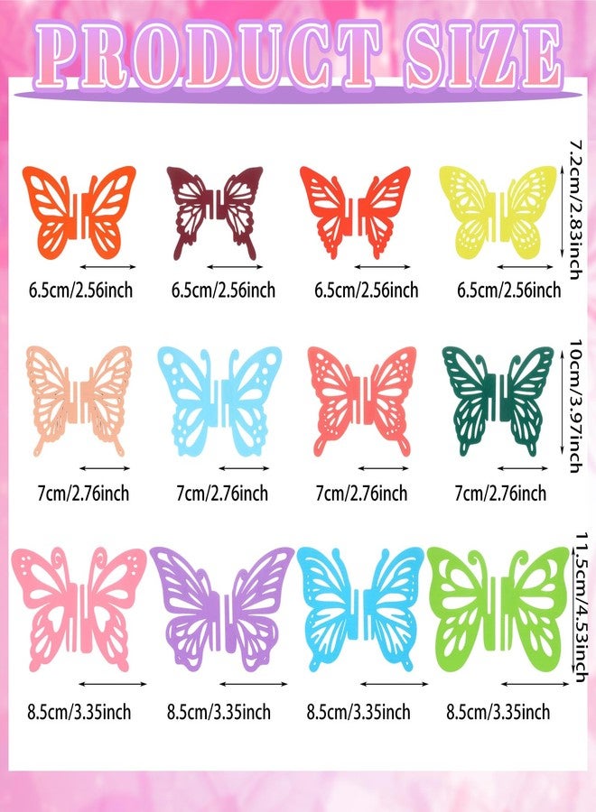 Vercraft 12 Sets Spring Butterfly Centerpieces for Tables Butterfly Party Decoration 3D Wooden Table Decor Spring Home Decor Decorative Signs Plaques for Kitchen Tiered Tray, Shelf, Holiday - Image 3