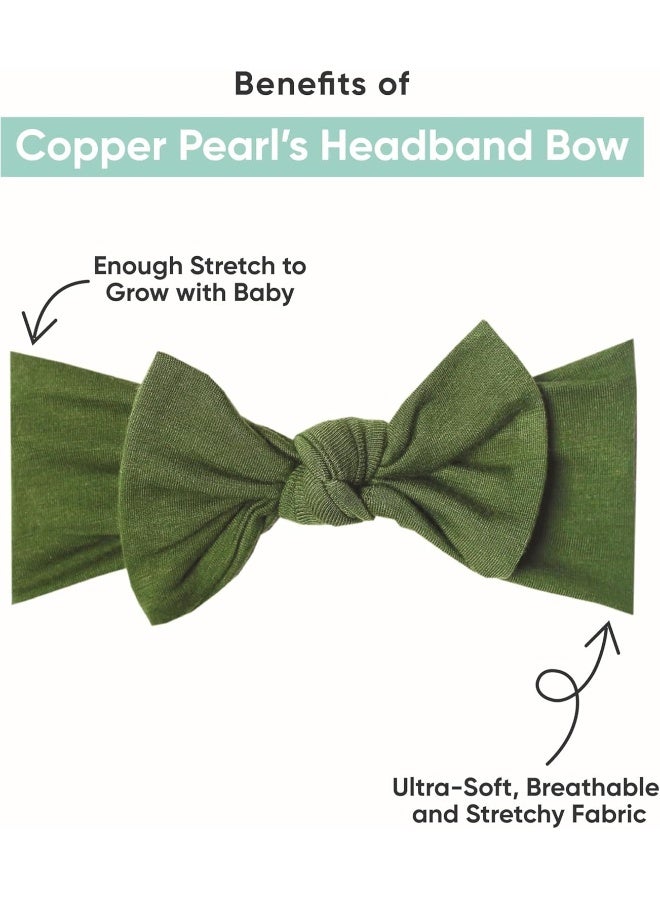 Copper Pearl Copper Pearl Baby Bows: Stylish Headbands for Baby Girls, Premium Soft and Stretchy Baby Headbands, Perfect for Newborns, Trendy Designs - Autumn  - Image 2