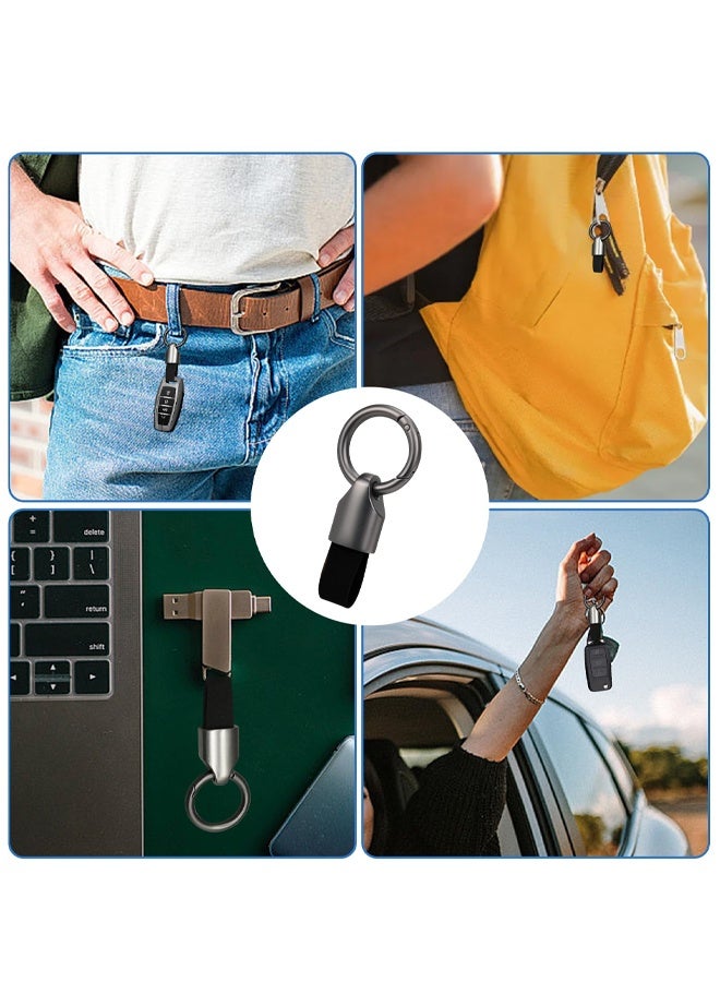 Zinc Alloy Leather Keychain Car Key Fob Holder Accessory - Image 5