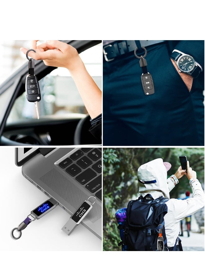 Zinc Alloy Leather Keychain Car Key Fob Holder Accessory - Image 4