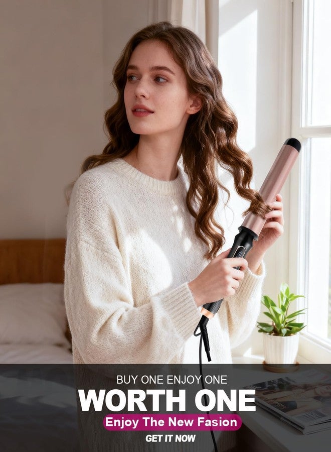 WEEYUM Curling Wand 1 1/2 Inch,Big Wand Curling Iron 1.5 inch Professional for Beach Wave,Clamp Free Curling Wand for Quick Styling. - Image 5