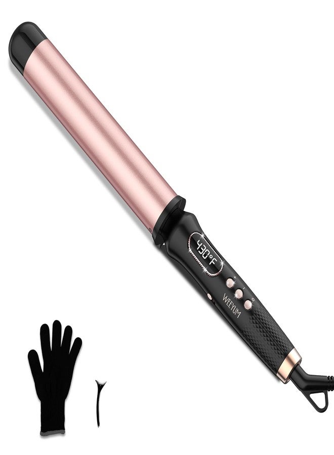 WEEYUM Curling Wand 1 1/2 Inch,Big Wand Curling Iron 1.5 inch Professional for Beach Wave,Clamp Free Curling Wand for Quick Styling. - Image 1