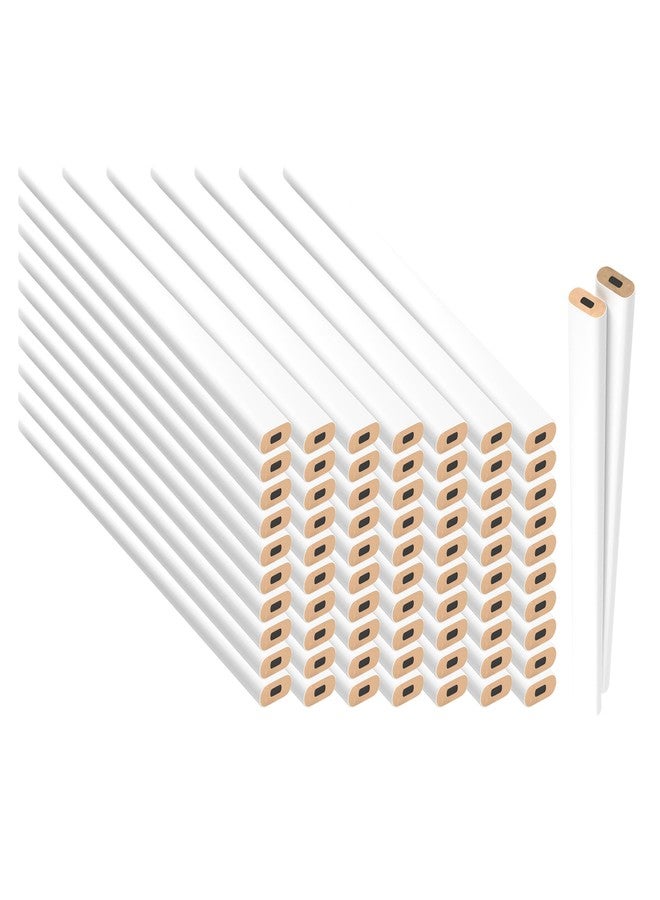 GRAPHITE Hard Lead Carpenter Pencils Bulk - (72) Pieces Lumber Wooden Pencil #2 (HB) - White - Image 1