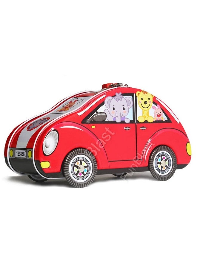 FunBlast Piggy Bank - Car Shaped Coin Box With Moving Wheel For Kids, Piggy Bank For Kids, Coin Box For Kids, Money Bank For Kids (Red), Modern - Image 1