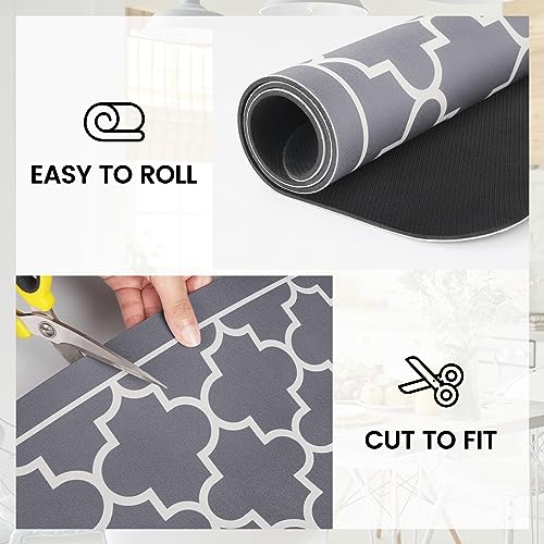 WISELIFE Dish Drying Mat Super Absorbent Drying Mat Large Dish Drying Mats for Kitchen Counter Easy Clean Dish Mat Kitchen Drying Mat15"x 18" Stylish Grey - Image 5