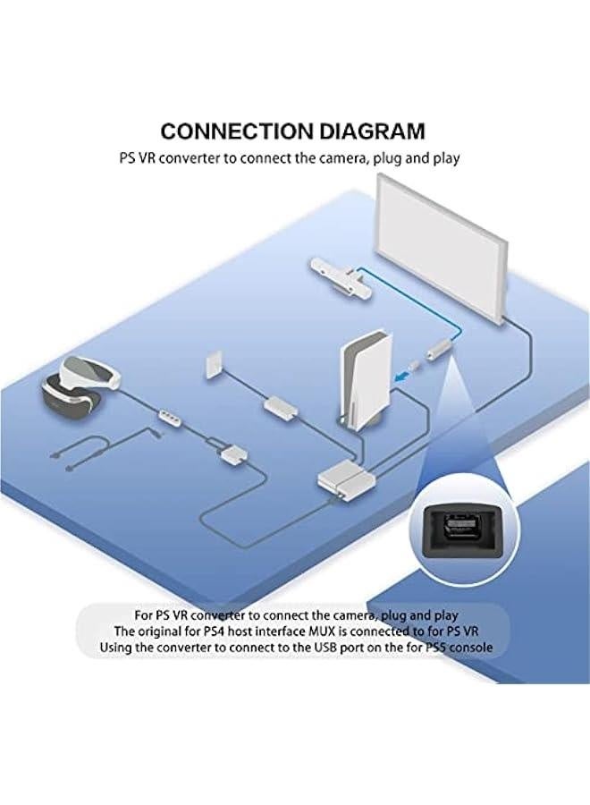 محول كاميرا PS4 لجهاز PSVR على PS5، متوافق مع سماعة الواقع الافتراضي، USB نوع A، مساعد - Image 2