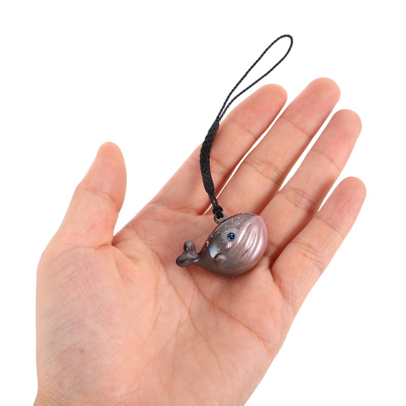 Whale Bell Phone Charm Cute Cartoon Keychain Gradient Color Windchimes Pendant For Women Girls Handbag Decorations Garden Yard Decor - Image 2