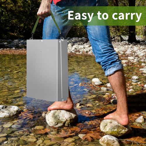 Kingson Gold Panning & Prospecting Kit, 50" Sluice Boxes, Portable Folding Aluminum Sluice Box with Miner's Moss – Lightweight Gold Prospecting Tool for Rivers, Creeks Dredging - Image 3