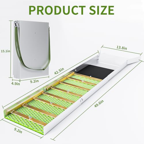 Kingson Gold Panning & Prospecting Kit, 50" Sluice Boxes, Portable Folding Aluminum Sluice Box with Miner's Moss – Lightweight Gold Prospecting Tool for Rivers, Creeks Dredging - Image 5