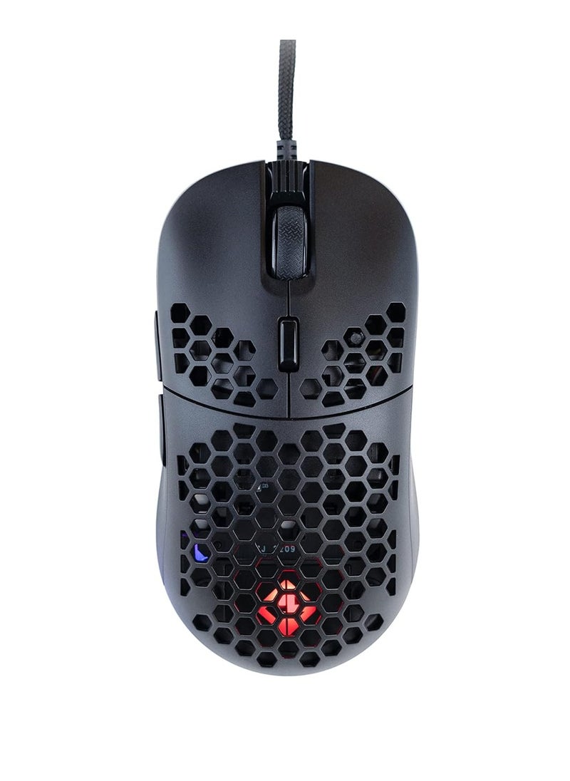 Cosmic Byte Kilonova 3370IC PRO X-Light Wired Gaming Mouse (Black) | 65 Grams | Pixart 3370 Sensor | DIY Hot Swappable Switches | 0.8MM PTFE Feet | Adjustable Debounce Rate | Honeycomb Design  - Image 1