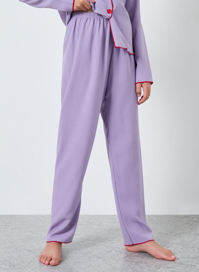 تايك تو طقم بيجاما منسق من قميص مطرز بكرز - Image 5