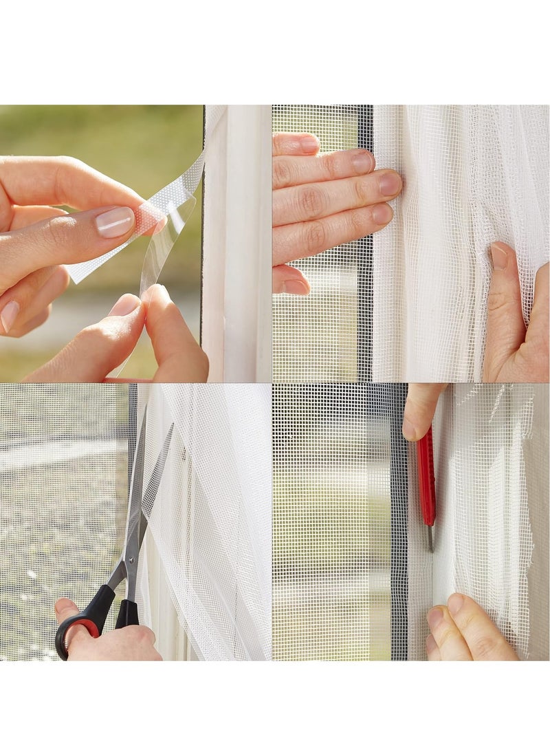RATSAW - 2 Pack 1.5m 1.3m Fly Screen Nets Insect Bug Fly Mosquito Window Mesh Screen with 2 Rolls Tapes DIY Mosquito Net for Window Kitchen Window Net Mesh Screen Mosquito Mesh Curtain Protector - Image 1