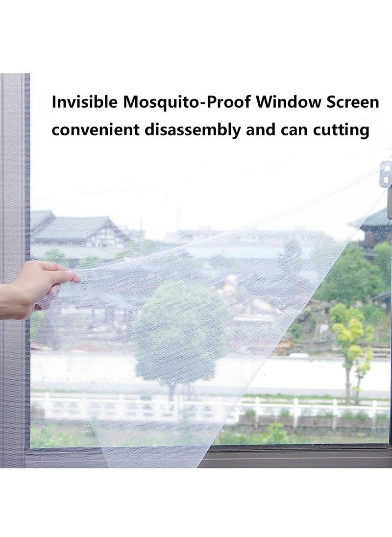 RATSAW - 2 Pack 1.5m 1.3m Fly Screen Nets Insect Bug Fly Mosquito Window Mesh Screen with 2 Rolls Tapes DIY Mosquito Net for Window Kitchen Window Net Mesh Screen Mosquito Mesh Curtain Protector - Image 1