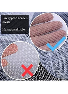 RATSAW 2 Pack 1.5m 1.3m Fly Screen Nets Insect Bug Fly Mosquito Window Mesh Screen with 2 Rolls Tapes DIY Mosquito Net for Window Kitchen Window Net Mesh Screen Mosquito Mesh Curtain Protector  - Image 3