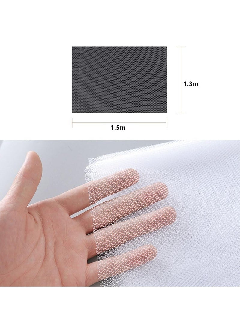 RATSAW - 2 Pack 1.5m 1.3m Fly Screen Nets Insect Bug Fly Mosquito Window Mesh Screen with 2 Rolls Tapes DIY Mosquito Net for Window Kitchen Window Net Mesh Screen Mosquito Mesh Curtain Protector - Image 1
