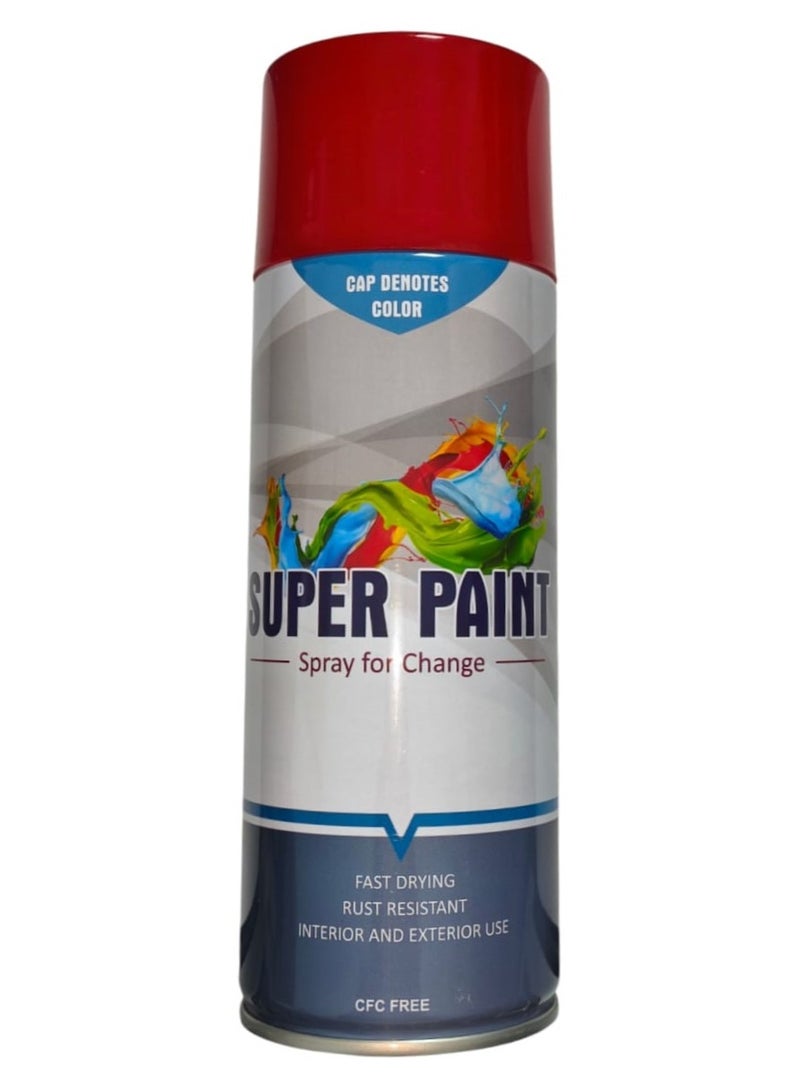 Super Paint Spray Paint 400ml | 240 Gram (Red)– High-Quality Multipurpose Paint - Image 1