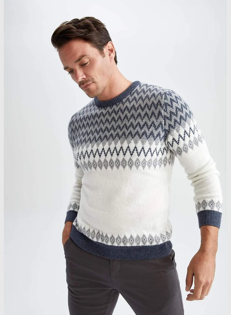 DeFacto Man Regular Fit Crew Neck Tricot Pullover