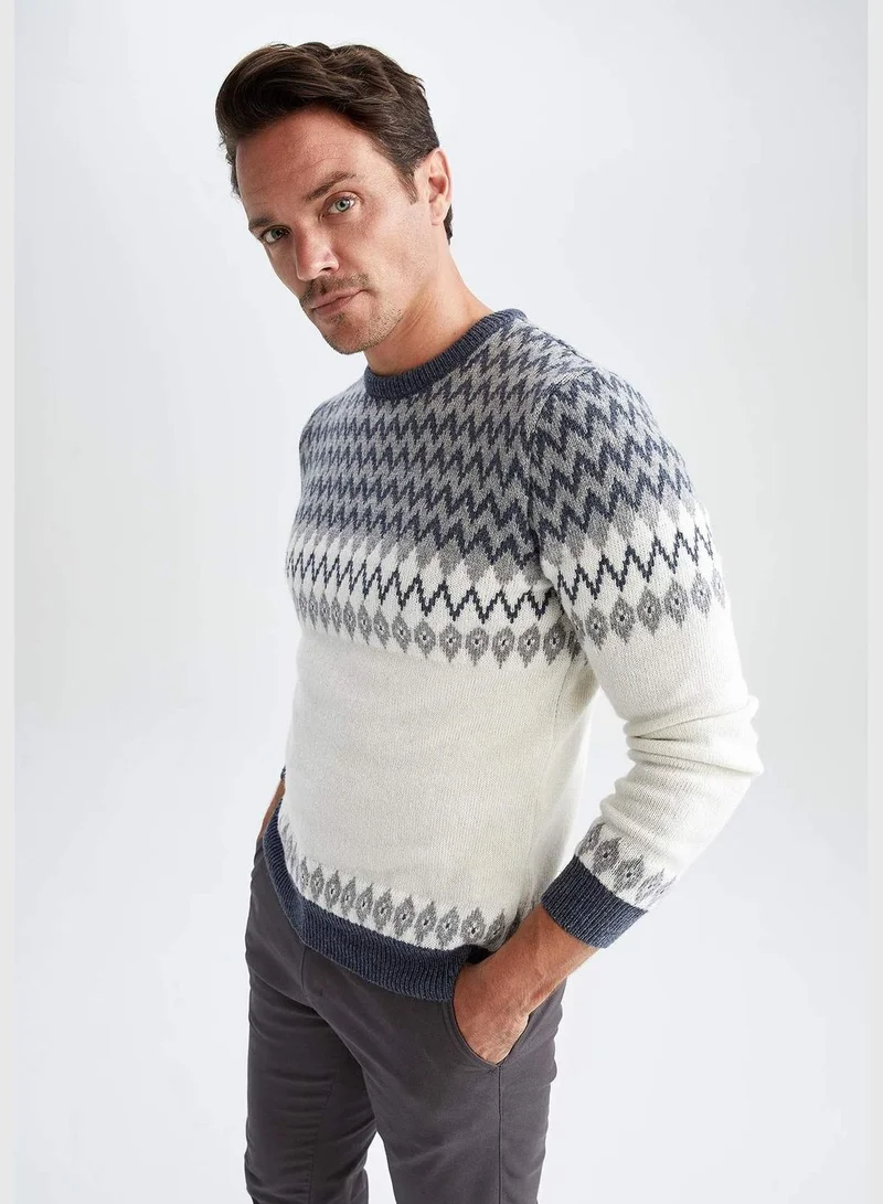 DeFacto Man Regular Fit Crew Neck Tricot Pullover