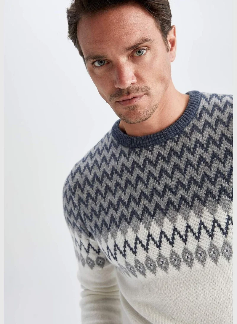 DeFacto Man Regular Fit Crew Neck Tricot Pullover