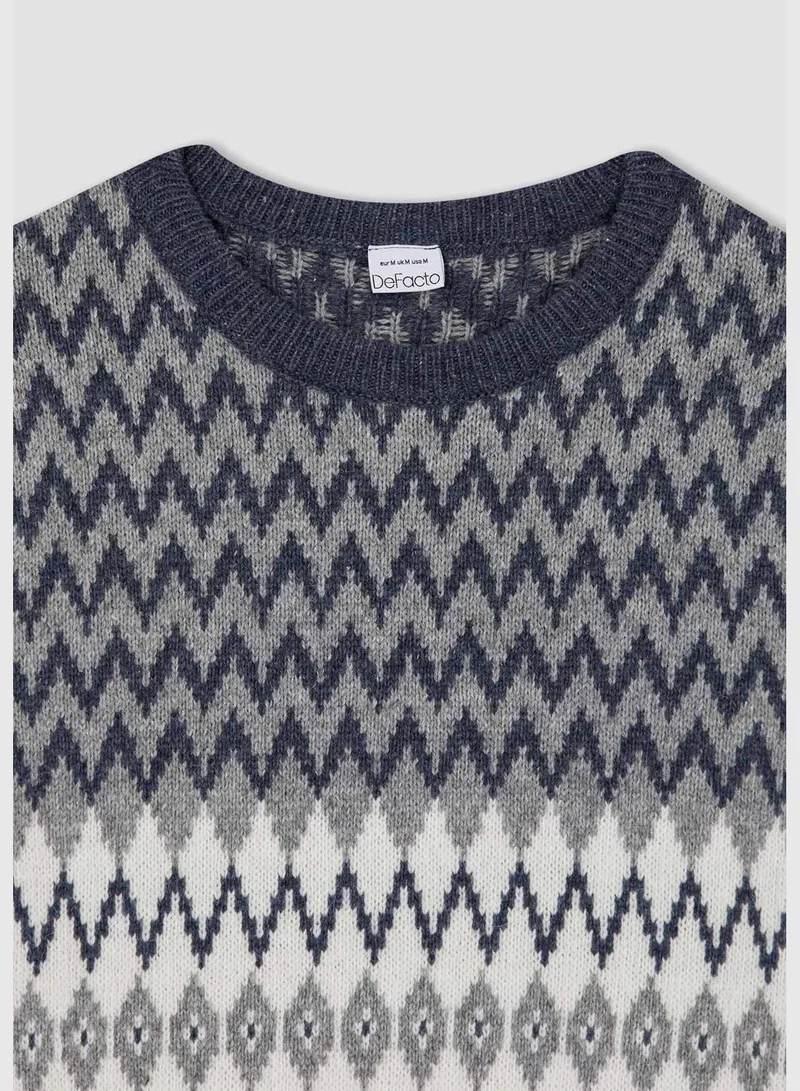 DeFacto Man Regular Fit Crew Neck Tricot Pullover