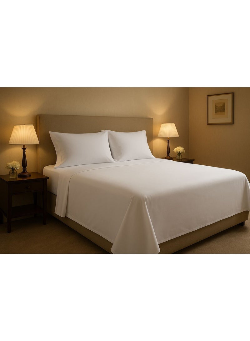 نيوفالييتو طقم سرير فاخر مقاس 137x190 100% من القطن الطبيعي طويل التيلة 300TC، ملاءة مثبتة قطعة واحدة، ملاءة مسطحة واحدة، قطعتان من أغطية الوسائد، تهوية ناعمة وأفضل - Image 1