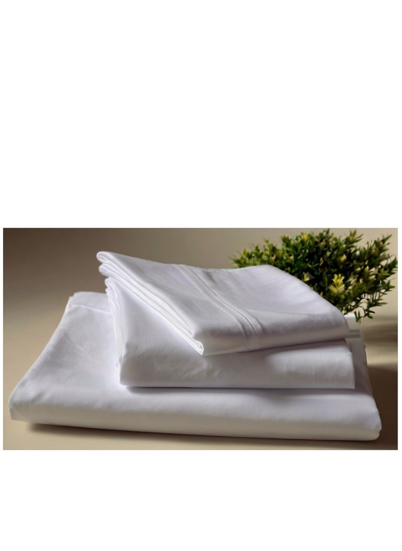 Luxury 137x190 US Double Full 100% Natural Long Staple Cotton 300TC Bedding Set, 1pc Fitted Sheet, 1pc Flat Sheet, 2pcs Pillowcases, Soft and Better Breathing - pzsku/Z651AEEC0D29BE1170CFDZ/45/_/1711117482/c0d131f0-d7ff-4d15-811c-37d99f472483