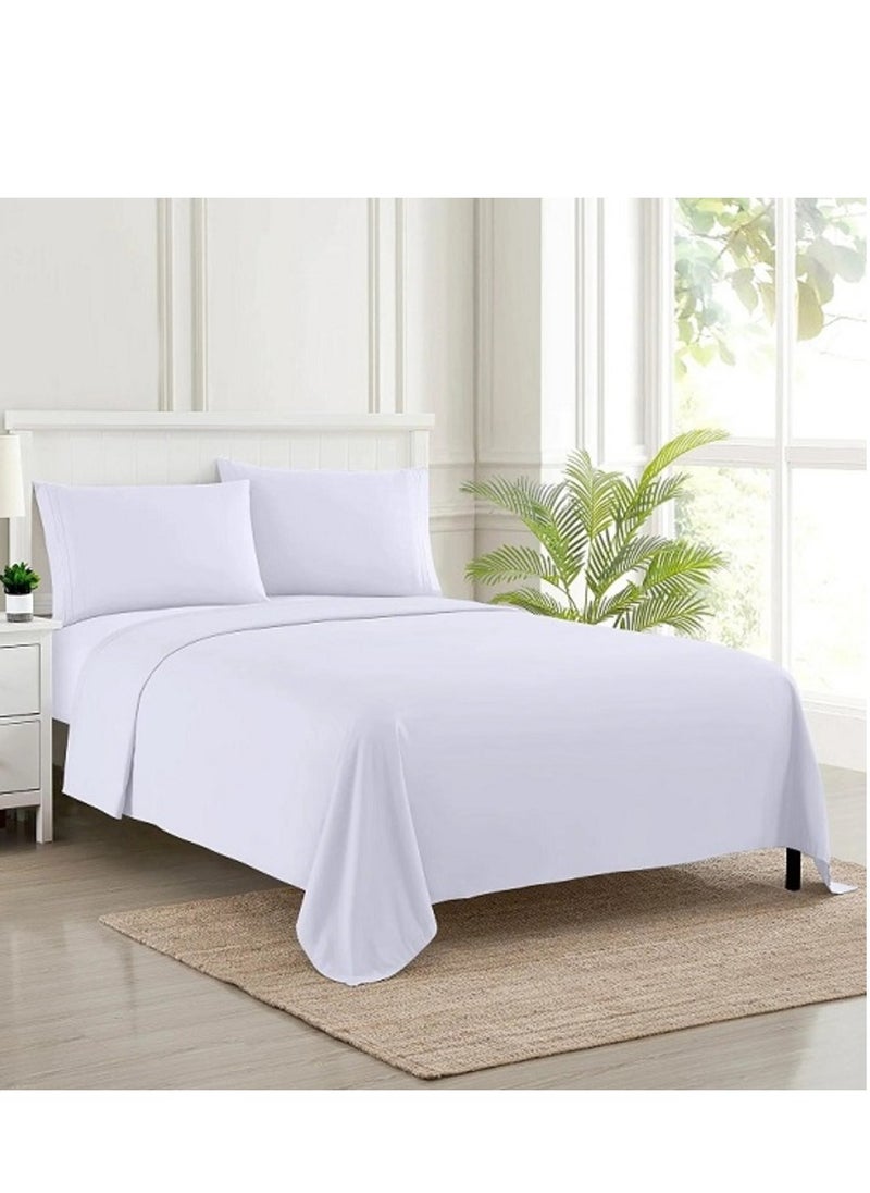 Luxury 137x190 US Double Full 100% Natural Long Staple Cotton 300TC Bedding Set, 1pc Fitted Sheet, 1pc Flat Sheet, 2pcs Pillowcases, Soft and Better Breathing - pzsku/Z651AEEC0D29BE1170CFDZ/45/_/1711117483/d292a6f7-6f8e-4f76-a50d-c3f9b2b879f0