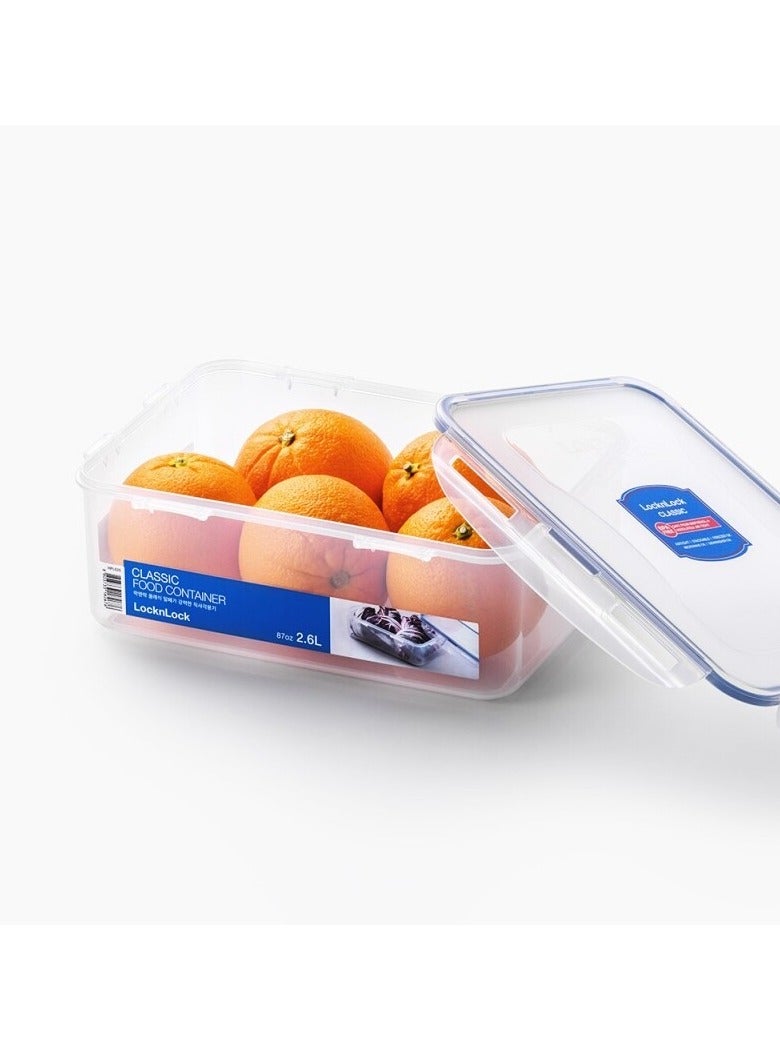 لوك اند لوك لوك لوك 2.6 لتر مستطيل محكم الغلق لتخزين الطعام مع فاصل - خالٍ من مادة BPA، آمن للاستخدام في الميكروويف والفريزر وغسالة الأطباق - Image 3