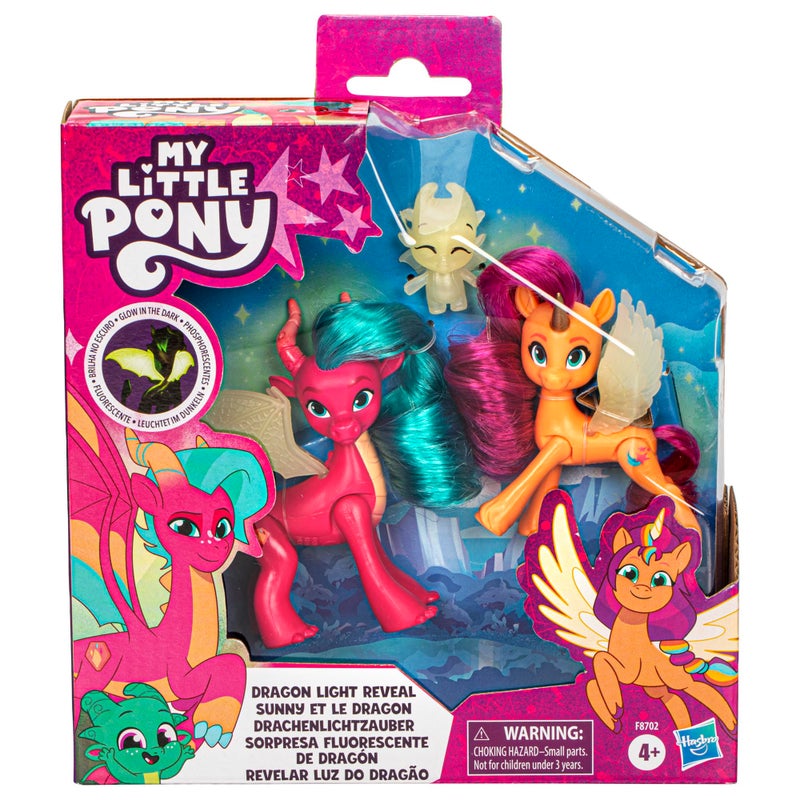 My Little Pony: Tell Your Tale Dragon Light Reveal, 3 Glow in The Dark Dolls, 3-Inch Scale Toys for Girls and Boys Ages 4+ - Image 2