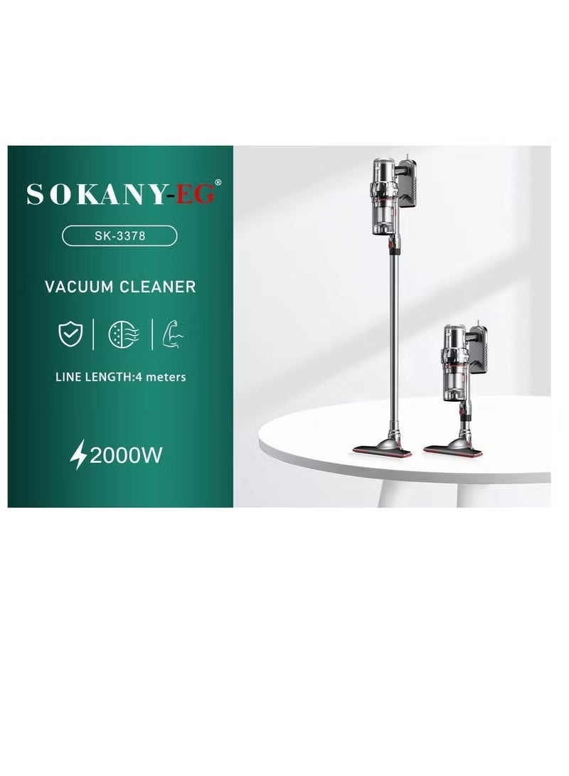 Sokany SK-3378 2000W Upright Vacuum Cleaner – Lightweight and portable, powerful suction, compact design for space-saving storage, powerful copper motor - Image 5