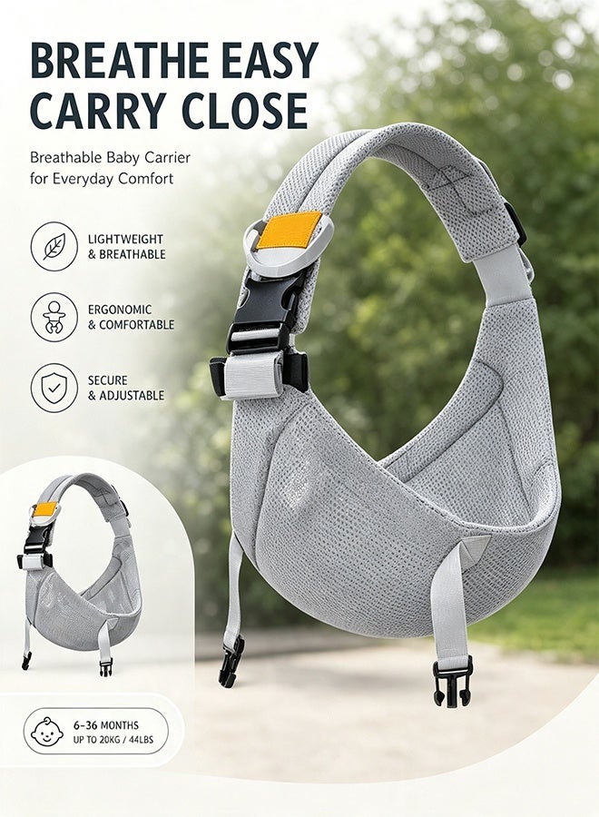 GD Baby Adjustable Sling, Comfortable Portable Breathable Carrier Wrap, Mesh Fabric Wrap Baby Carrier for Newborn up to 0-3 years old - Image 4