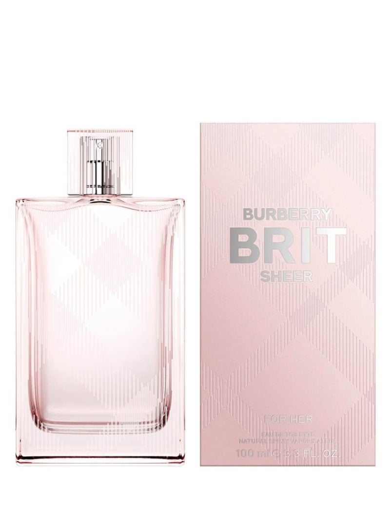BRIT Burberry Brit Sheer for Women – Eau de Toilette, 100 ml - Image 3
