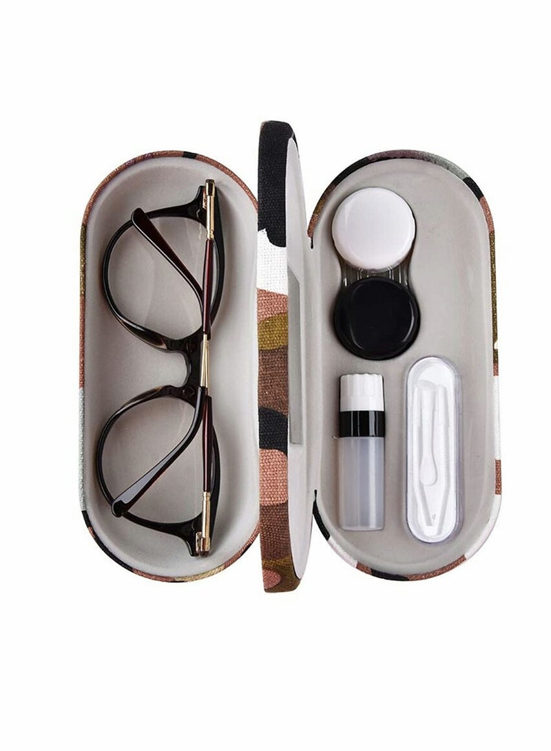 KASTWAVE Contact Lens Case with Mirror Tweezers Remover Double Sided Eyeglass Case 2 in 1 Double Eyeglass Case  - Image 2