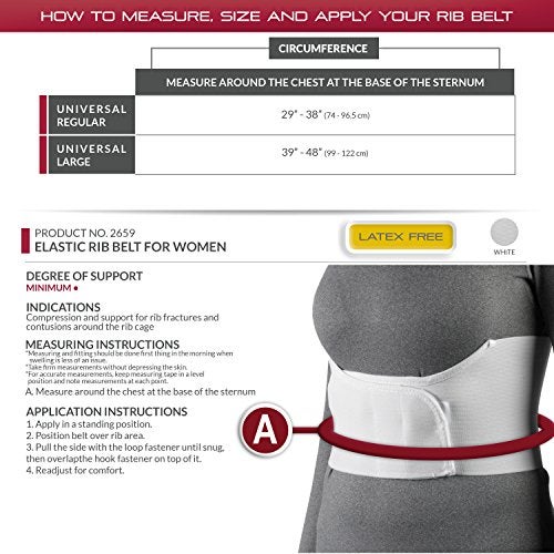 OTC Rib Belt For Women, 6-Inch Elastic Chest Panel, Universally Adjustable - Image 2