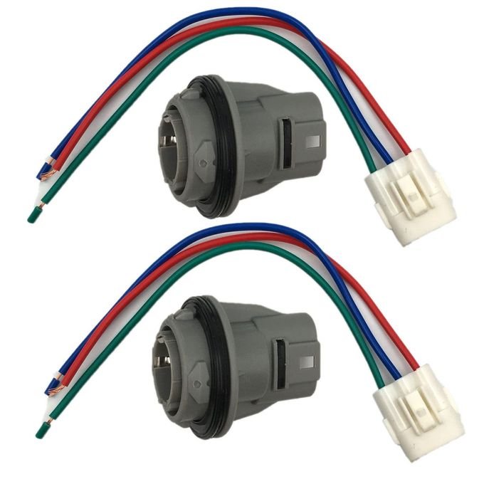 2 Front Turn Signal Light Socket Connector Harness W 3Wire Kit Compatible with Honda Civic Acura Accord CRV