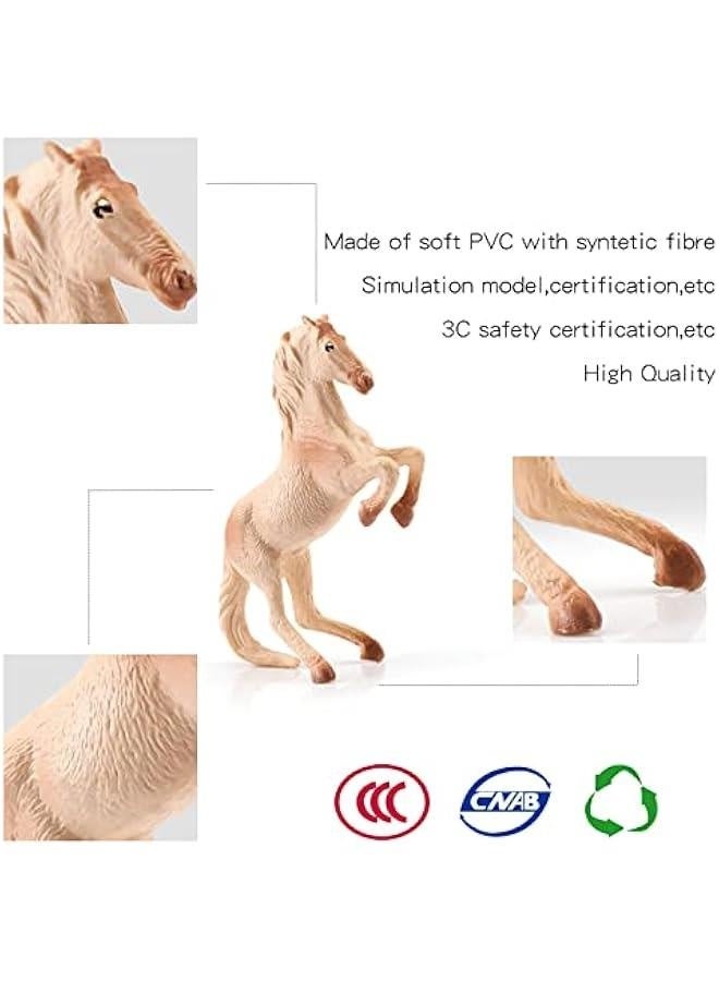 12PCS Realstic Mini Horse Figurines Toy Palyset Arabian Horse Hannover Horse Morgan Stallion Solid Steed Model Set Early Educational Cognitive Toy for Kids  - Image 5
