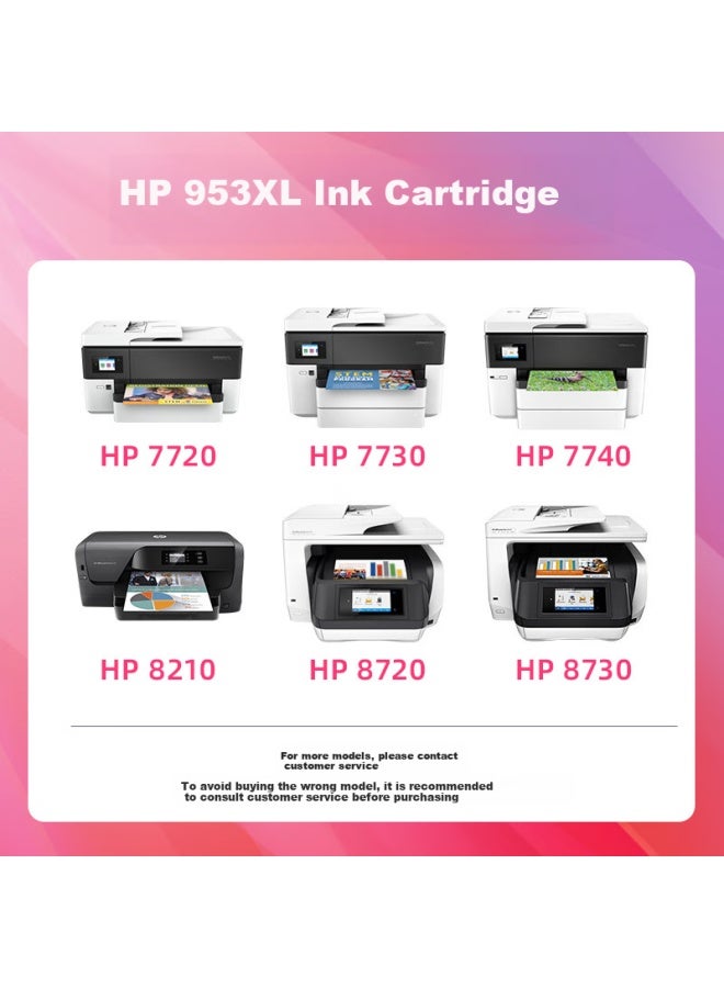 Huiwei 953xl Ink Cartridge Compatible With Hp 7720 7730 7740 Printer Cartridges 8720 8210 8710 8730 8216 8218 8725 Cartridges Black Hong Kong/europe Versio