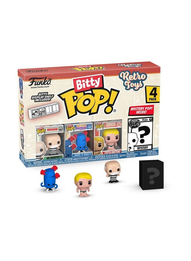 Funko Bitty POP Retro Toys - Mr. Monopoly, 4-Pack and A Surprise Mystery Mini Figure - 0.9 Inch (2.2 Cm) - Transformers Classic Collectable - Stackable Display Shelf Included - Gift Idea - Image 1